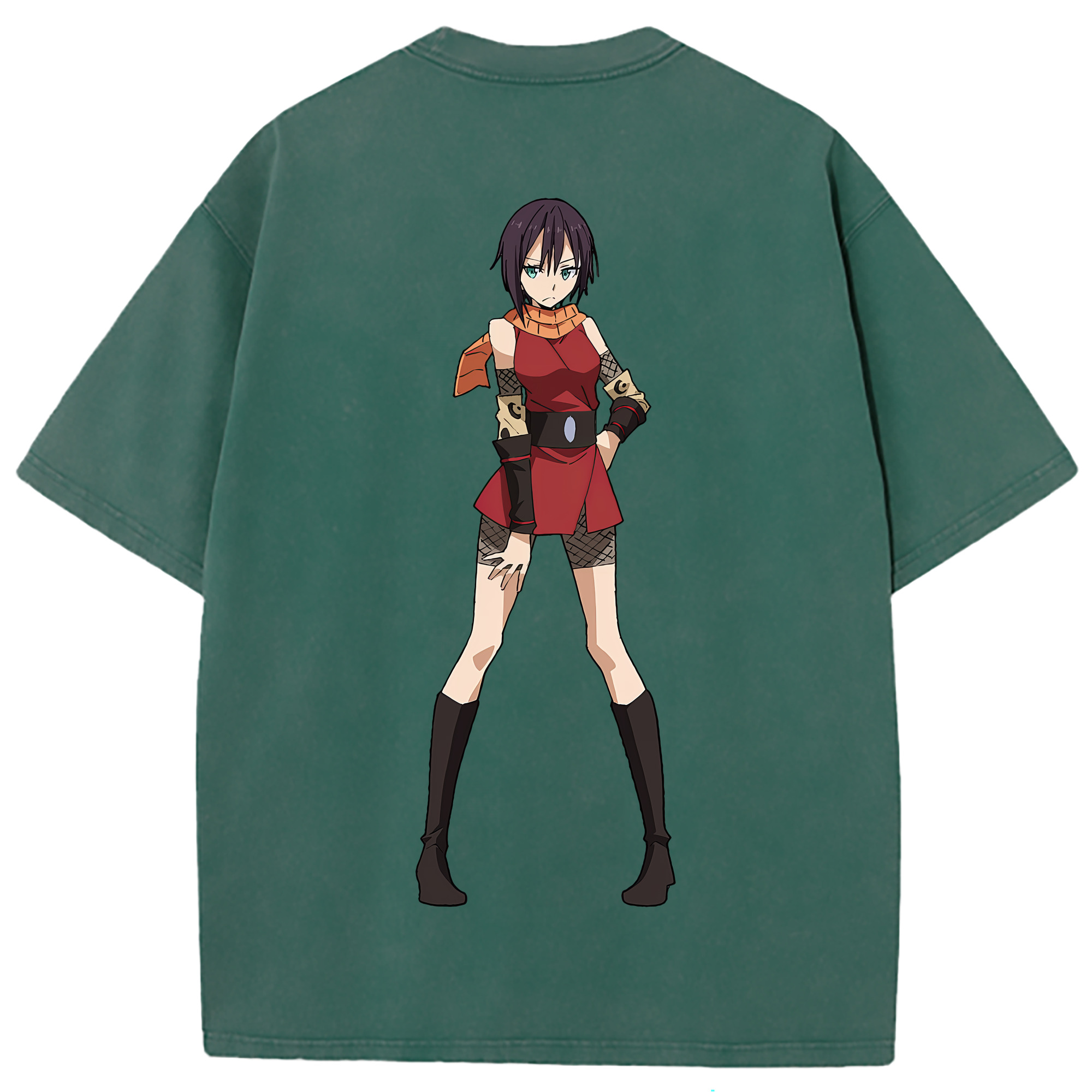 （画像用） 転スラ Regarding Reincarnated to Slime 綿100% ヴィンテージ風 半袖Tシャツ（背面プリント）